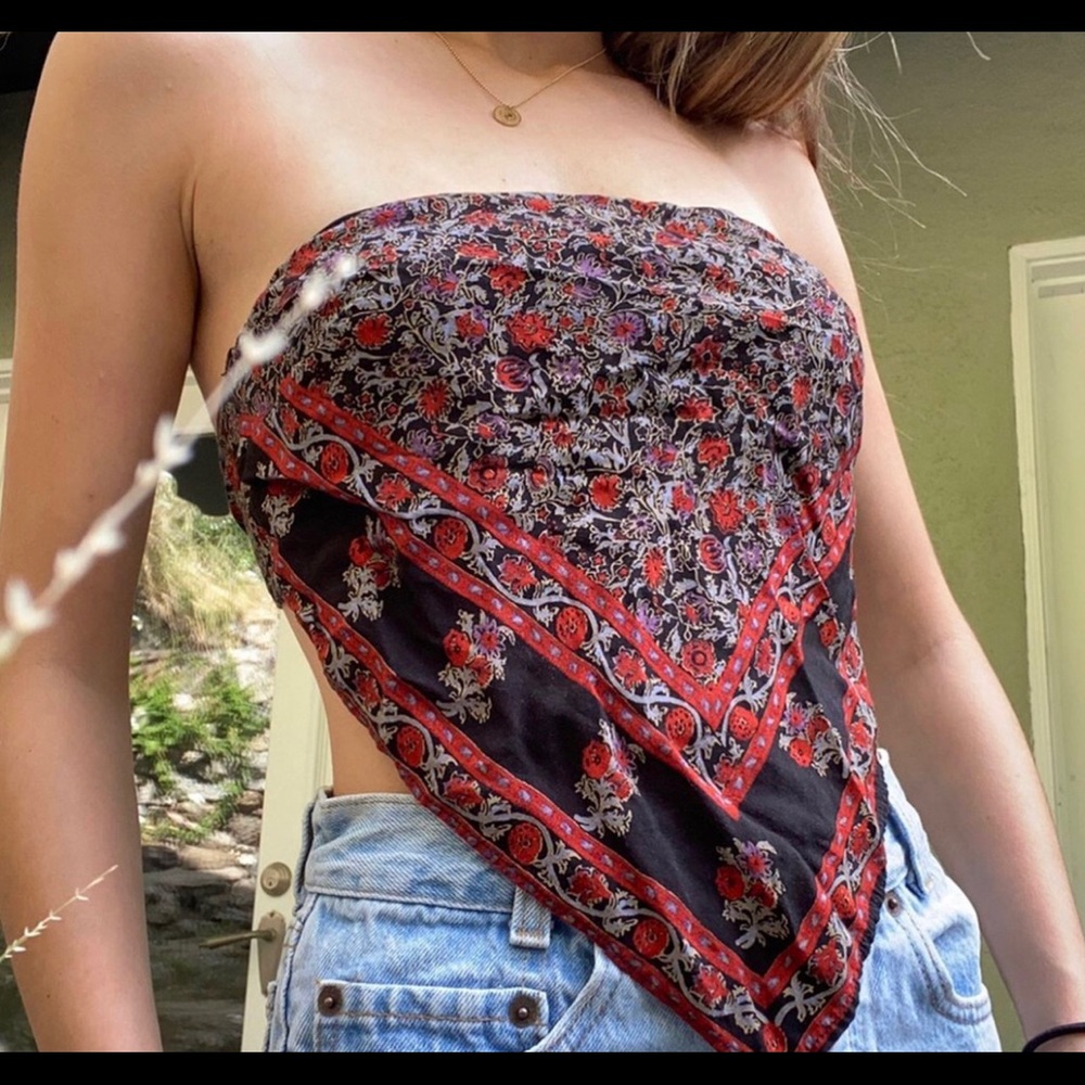 floral bandeau top